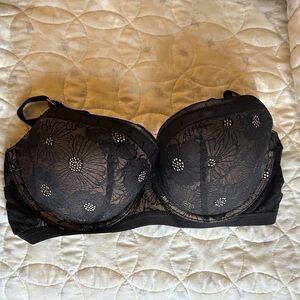 Aerie Black Floral Lace Bra